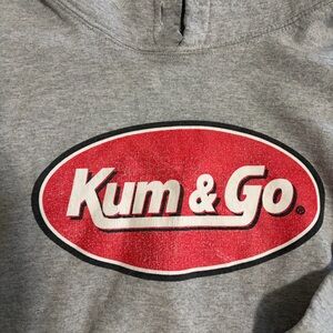 Kum & Go Gray Hoodie with Red Logo